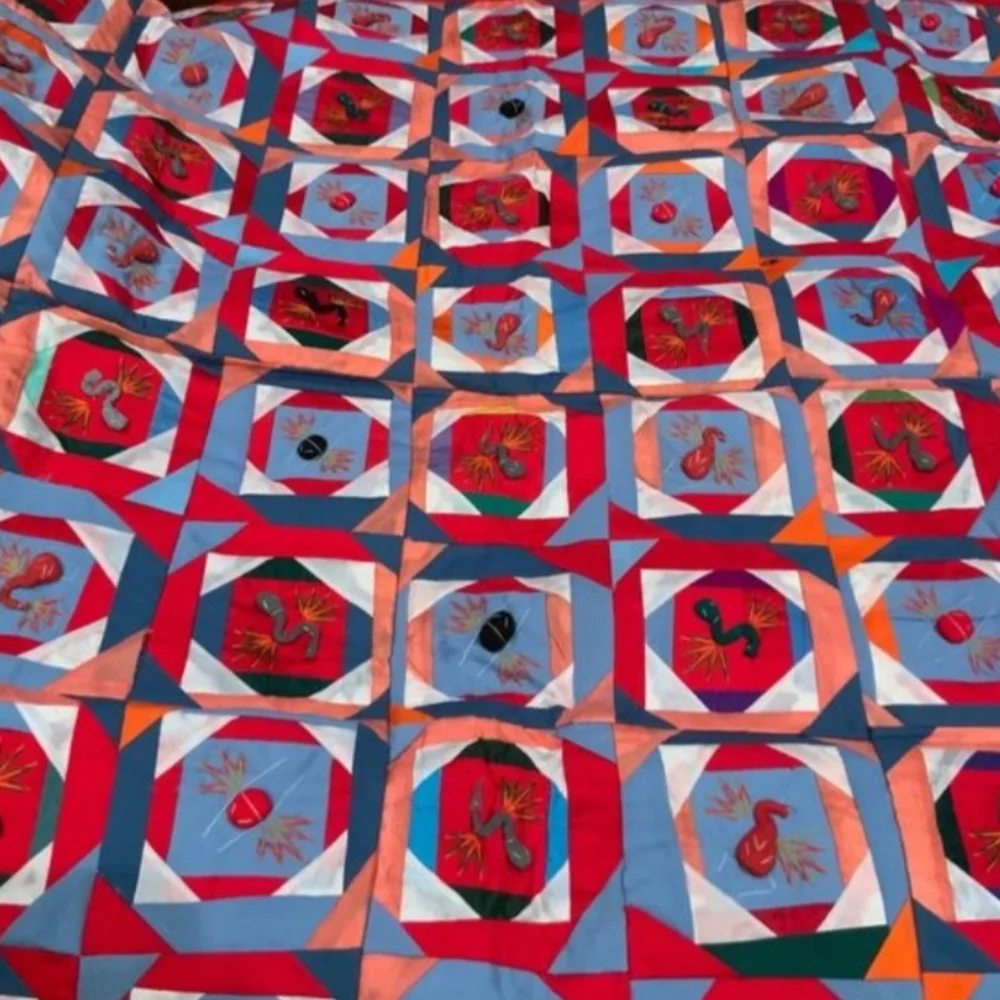 NWOT Chinese Bai Jia Bei Quilt Trapestry